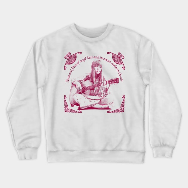 Joni Mitchell // Retro 1970s Style Fan Art Design Crewneck Sweatshirt by DankFutura